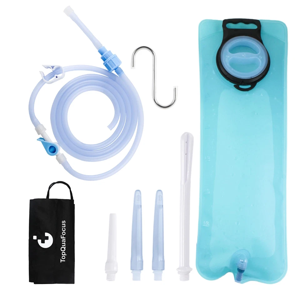 TOPQUAFOCUS Juego de Bolsa de Clister Portátil 3L Douche Bag para Mujer Clis Reutilizable...