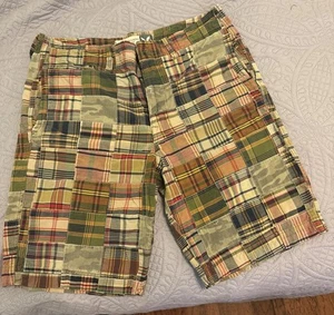 Pantalones Cortos Carga American Eagle Patchwork Para Hombre 36 Camuflaje Cuadros Largos De Colección - Imagen 1 de 4