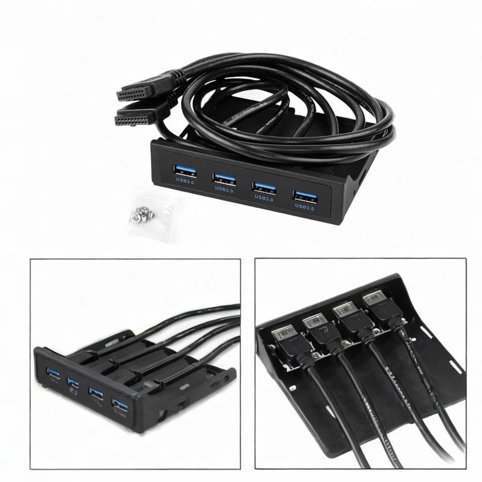 Front Panel USB Hubs USB 3.0 for PC Computer Case Plug and Play Multifunction - Bild 1 von 4