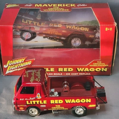 Signed 1/24 Diecast LITTLE RED WAGON BILL MAVERICK GOLDEN JOHNNY LIGHTNING TRUCK - Image 1 of 4