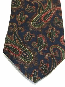 Hardy Amies Paisley Seidenkrawatte klassisch marineblau Savile Row London UK importiert - Bild 1 von 6