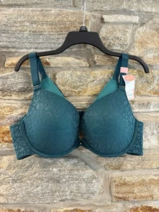 Cacique Boost Plunge Green Padded Underwire Bra Animal Print NWT 42C - Picture 1 of 7