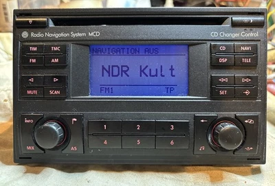Org Blaupunkt VW Radio Navigation System MCD Autoradio + Code 1J0035191A Geprüft - Bild 1 von 4