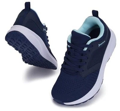  Zapatos para caminar con puntera ancha para mujer | Anchos Atléticos 9 Anchos S76 | Azul oscuro Foto 1 de 4