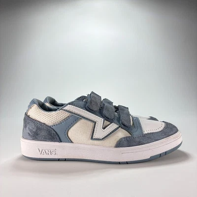 Vans Lowland ComfyCush V Blue Hook & Loop Skate Shoes 721356 Youth Boys Size 3.5 - Image 1 of 4