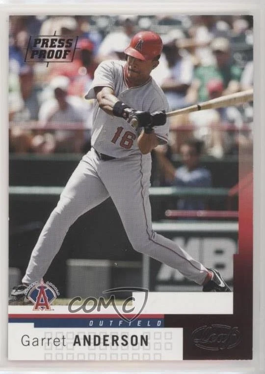 2004 Leaf Press Proof Silver /50 Garret Anderson #2 - Image 1 of 2