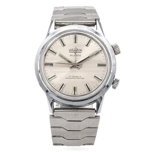 Vulcain Alarm Stainless Steel Hand Wind Men's Watch Ref. 999.0073.2 - Picture 1 of 5