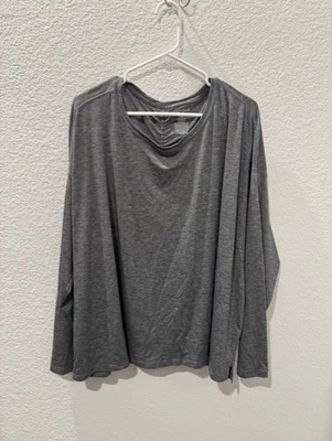 NWT Plus Sz 3X Tek Gear Long Sleeve Gray - Image 1 of 3