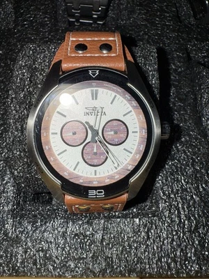 Invicta Specialty Men's Watch 44mm Brown Leather Strap Quartz Movement WR100m - Image 1 of 4