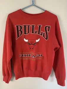 Vintage 1990s Chicago Bulls Crew Neck Sweatshirt Lee Sport Nutmeg EUC LARGE - Picture 1 of 10