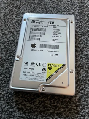 Western Digital WD Caviar 102AA – 10.2GB IDE Hard Drive – Original Apple-Branded - Image 1 of 4