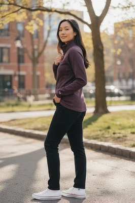 Carhartt Force 女式中号半拉链长袖羊毛混纺衬衫 — 第 1/4 张图片