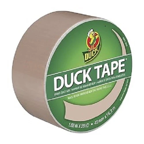 Duck BRAND 283264 Color Duct Tape Beige 1.88 Inches X 20 Yards Single Roll