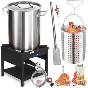 32QT Seafood Boiling Kit, 200,000BTU Propane Burner and 36" Mixing Paddle - Picture 1 of 8