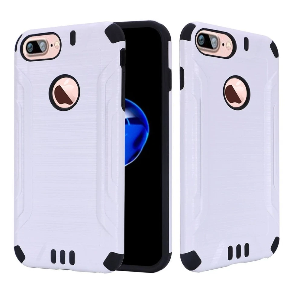 Funda GSA Slim Armor iPhone 8 Plus/7 Plus - Elegante Diseño Blanco/Negro Foto 1 de 1