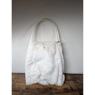 Victoria's Secret Faux Fur Tote Bag Cream White Shoulder Handbag NWTS - Image 1 of 4