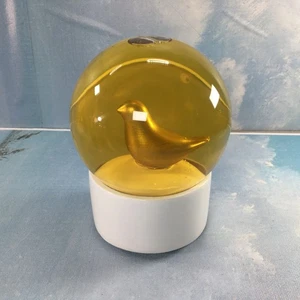 Turtle Dove/Partridge Snow Globe Music Box Vintage Plays Silent Night See Video - Picture 1 of 14