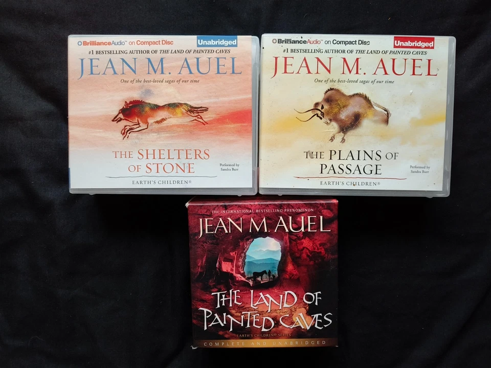 JEAN M AUEL - 3 X UNABRIDGED AUDIOBOOKS - INC SHELTERS OF STONE - Image 1 of 4
