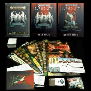 Warhammer Quest Cursed City Rules Płytki do gry Plansze Karty Kości i pudełko BEZ MODELI - Zdjęcie 1 z 3