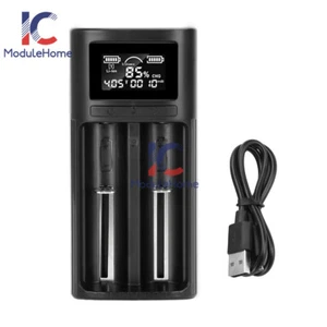 18650 21700 Caricabatteria Li-ion LCD Smart Display Digitale Caricabatterie Universale - Foto 1 di 21