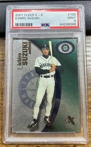 Ichiro Suzuki 2001 Fleer E-X #105 Seattle Mariners radiocontrol novato/1999 PSA 9 como nuevo - Imagen 1 de 2