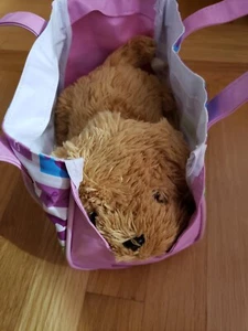 Barbie Mattel 2005 peluche perro cachorro de 10" con sonido *probado y funciona*, tiene accesorios - Imagen 1 de 6