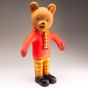 Vintage Rupert the Bear Plastic Squeaky Toy 1960s 70s 28cm Tall VGC Working - Picture 1 of 14