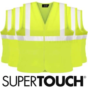 10 X Chaleco de alta visibilidad amarillo para niños Chaqueta de seguridad Chaleco - Imagen 1 de 3