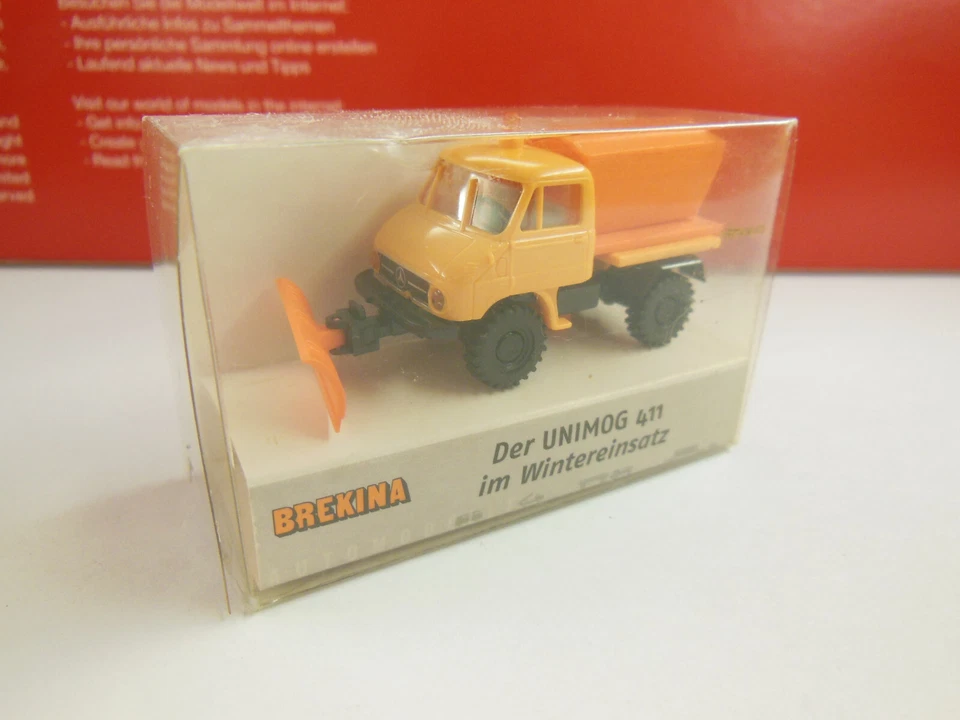 Brekina Unimog U411 Räumfahrzeug Nr. 39015 , 1:87 in OVP - Bild 1 von 1