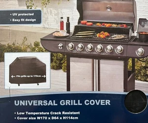 Grill BBQ Barbecue Outdoor Cover 170W x 64D x 114H cm Black Waterproof. New - Picture 1 of 4