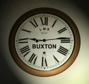 LMS Railway Vintage Style Waiting Room Clock, Buxton Station, Customized Clock - Picture 1 of 2