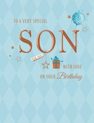AVANT GARDE STUDIOS Son birthday card - to a very special son with love on your birthday
