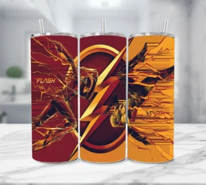 Vaso de acero inoxidable The Flash multicolor con pajita - (20 OZ) cómics películas - Imagen 1 de 3
