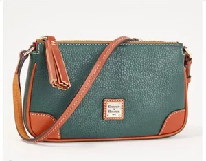 Dooney & Bourke Pebble Slim Crossbody in Forest Color - NWT - Picture 1 of 6