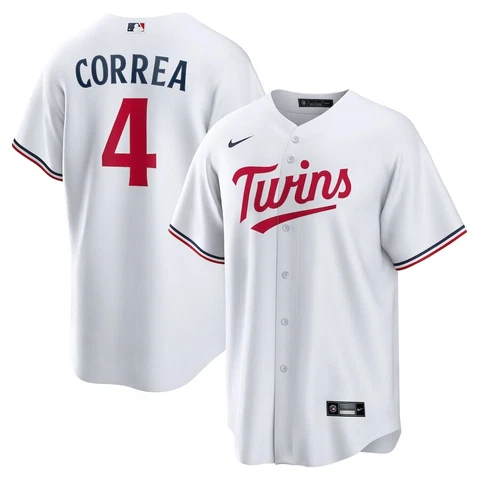 Minnesota Twins Carlos Correa #4 Nike White 2023 Official MLB Player Jersey Cover