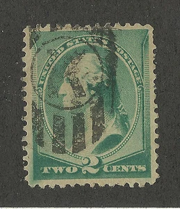 US 213 @ (1887) Used, VF/XF- EFO: Letter 'K' Canc. and Green Smudge - Picture 1 of 1
