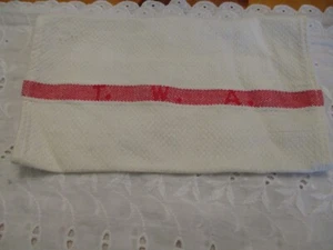 Vintage 1930er-50er TWA Airlines Dundee 10 x 15 rote Streifen Baumwolle Handtuch selten Rarität - Bild 1 von 7