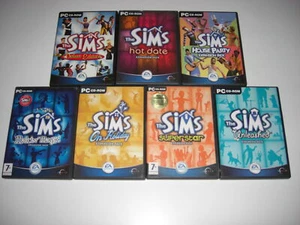 THE SIMS 1 Deluxe inc Los 7 Paquetes de Expansión Complementos Pc Cd Rom Colección Completa - Imagen 1 de 1