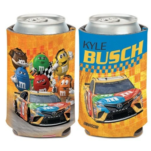 Kyle Busch 2019 Wincraft #18 M&M's 12oz Can Coolie FREE SHIP! Cover