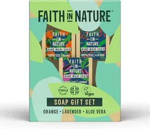Faith In Nature Natural Handmade Soap Gift Set, Vegan and Cruelty Free, No SLS - Picture 1 of 7