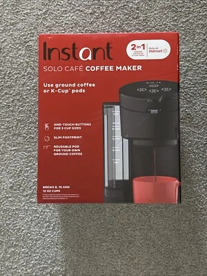 Instant Solo 咖啡厅二合一单份咖啡机适用于 K-Cup Pods 或 Grounds — 第 1/4 张图片