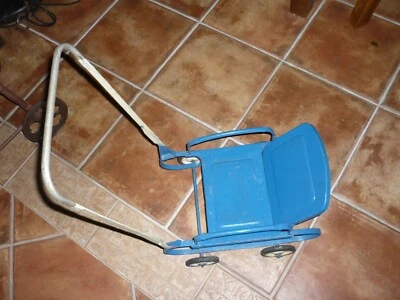 POUSSETTE ANCIENNE PLIABLE POUR POUPEE -  METAL - TRES BEL ETAT VU L AGE - 1940 - Photo 1/4