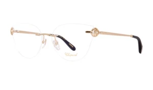 Neu Chopard VCHF87S 300K Damenbrille 23KT vergoldet, randlos. - Bild 1 von 7