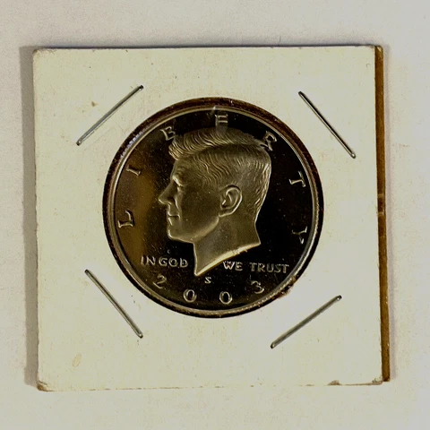 2003 S Kennedy Half Dollar Gem Deep Cameo Clad PROOF US Mint Coin Cover