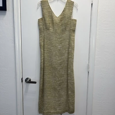 Maxi Vestido Elie Tahari Sin Mangas Estampado Talla 8 Foto 1 de 4