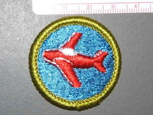 Insignia de Mérito Boy Scout Aviación - horizontal (azul pb) circa '76-'02 2594R - Imagen 1 de 1