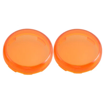 1 par de cubiertas de lente ámbar de luz de señal de giro para Harley Davidson Electra Glide Dyna Foto 1 de 4