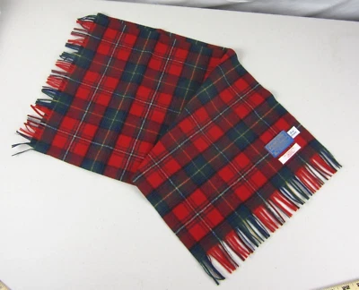 Pendleton 100% Lana Virgen Boyd Tartán Bufanda a Cuadros Rojo Azul Marino Verde Blanco Amarillo Foto 1 de 4