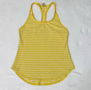 Calia By Carrie Underwood Women's Racerback Striped Athletic Tank Top Yellow XS - Picture 1 of 6