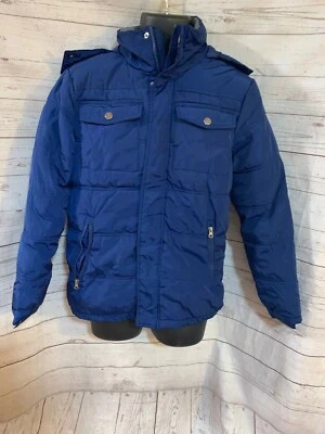 Athletech Мужская куртка с капюшоном молнии / Snap спереди синий размер S маленький - Изображение 1 из 4